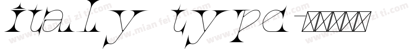 italy type字体转换